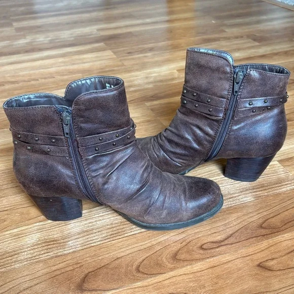 BARE TRAPS BARETRAPS RAINLY BROWN ANKLE BOOTS BOOTIES WOMENS 8 M - Picture 9 of 11
